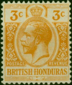British Honduras 1933 3c Orange SG129 Fine MNH