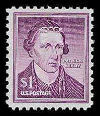 PCBstamps   US #1052a $1.00 Patrick Henry, wet printing, MNH, (6)