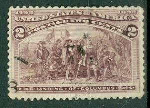 USA - Scott 231 w/ Circular Cancel