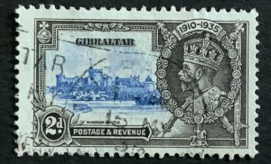 GIBRALTAR 1935 SILVER JUBILEE 2d  USED