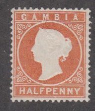 Gambia # 5, Queen Victoria, No Gum, 1/3 Cat.