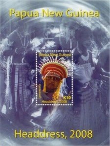 Papua New Guinea 2008 - Headdress and Masks Stamp Souvenir sheet Scott 1324 MNH