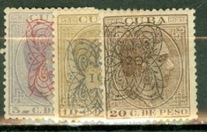 CC: Cuba 109-111 mint CV $133