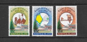 NORFOLK ISLAND - #466-8-RADIO AUSTRALIA  MNH