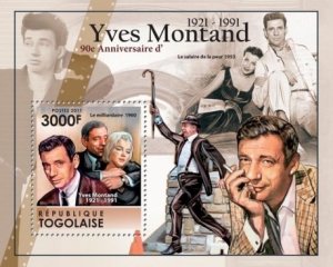 Togo - Montand French Films  Stamp S/S 20H-227