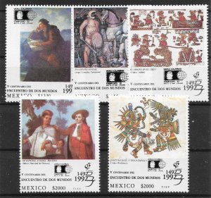 MEXICO SG2071/5 1992 COLUMBIAN STAMP EXPO SET MNH