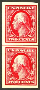 U.S. #384 MINT LINE PAIR OG HR 