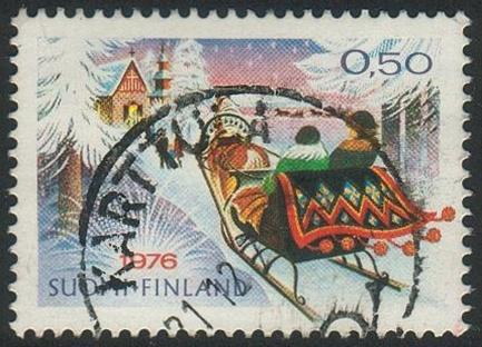 Finland#589 - Christmas Morning ride to Church -  Used (Fi)