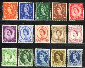 Great Britain Sc# 353-369 (no 8p, 1sh3p) MNH 1958-1965 Definitives