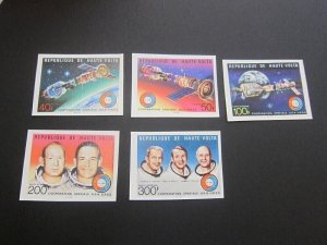 Burkina Faso 1975 Sc 370-1,C216-8 imperf. set MNH