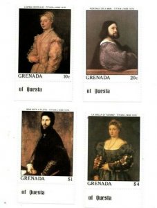 Grenada - 1988 - Titian Paintings - Set Of 4 Stamps - MNH