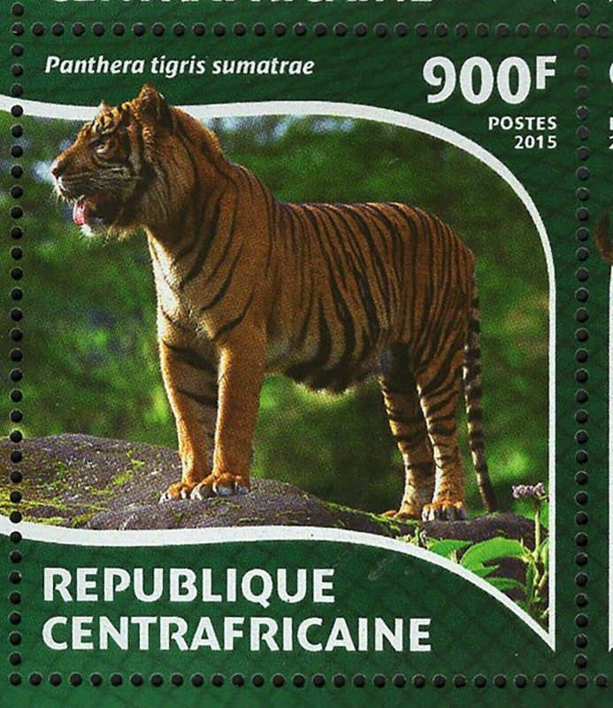 Tigers Stamp Panthera Tigris Sumatrae Altaica Corbetti S/S MNH #5445-5448 