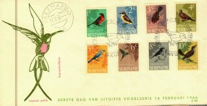 1c Gems Surinam #323-30  cacheted unaddressed FDC Birds CV$4.00