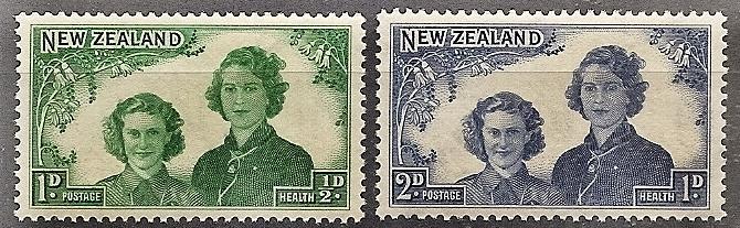 NEW ZEALAND B 24-25 MNH 1944 Princess Margaret & Elizabeth