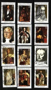 Tristan da Cunha-Sc#647-58- id8-used set-British Monarchs-Royalty-2000-