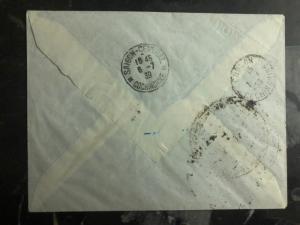 1939 Hanoi Laos Saigon Vietnam First Flight Cover 150 Flown FFC via Air France 