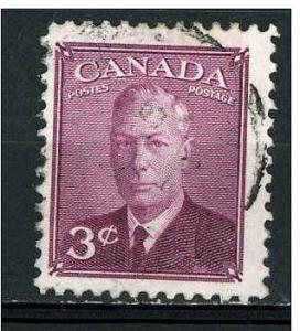 Canada 1949 - Scott 286 used - 3c, King George VI 