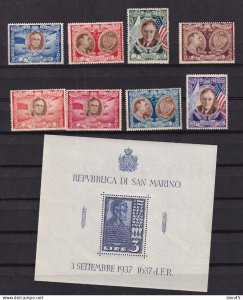 San Marino 1938/47 USA Presidents Roosevelt/Lincoln MNH 15219