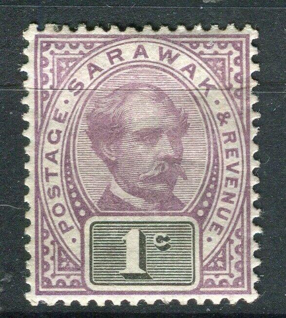 SARAWAK; 1888 early C. Brooke issue fine Mint hinged 1c. value