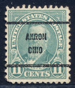 Akron OH, 692-61 Bureau Precancel, 11¢ Hayes