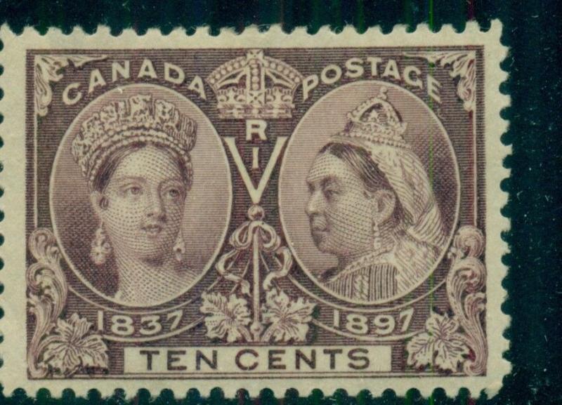 CANADA 57, 10¢ JUBILEE, OG, SMALL HINGE THIN OTHERWISE VF, SCOTT $175.00