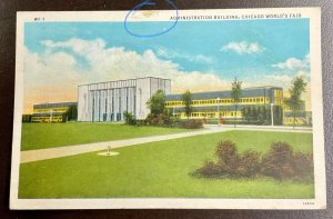 728 Unknown Colorized Postcard Cachet 1933 Century of Progress FDC   P-37a