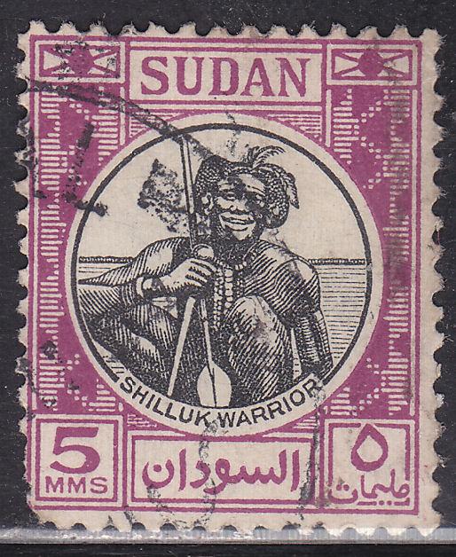 Sudan 102 Shilluk Warrior 1951