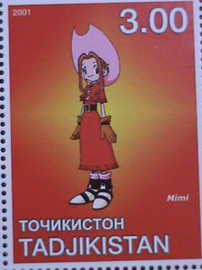 TAJIKISTAN-2001-FAMOUS DIGIMON- JAPANESE CARTOON MNH SHEET VERY FINE