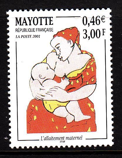 Mayotte MNH Scott #146 3fr Mother breastfeeding child