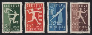 Lithuania - 1938 - SC B43-46 - Used - Complete set