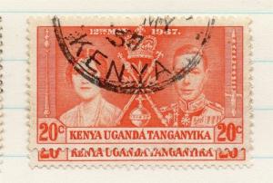 Kenya Uganda Tanganyika 1937 Coronation Issue Fine Used 20c. 202607