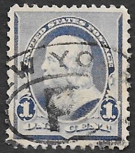 US Scott #219 1c Franklin (1890) used