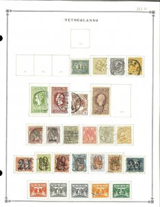 Netherlands 1872-1940 M & U (mostly) Hinged on Scott International Blank Pages