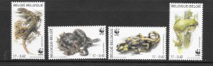 REPTILES - BELGIUM #1798-1801  WWF  MNH