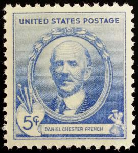 1940 5c Daniel Chester French Acclaimed American Sculptor Scott 887 Mint F/VF NH