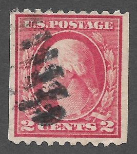 Doyle's_Stamps: Used 1914  2c Coil Single, Scott #442