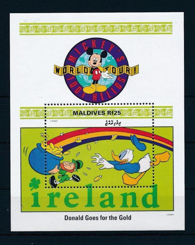 [35988] Maldives 1992 Disney Donald Duck Ireland MNH Sheet