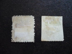 Stamps - Queensland - Scott# 40,42 - Used Part Set of 2 Stamps