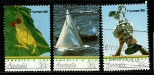 AUSTRALIA SG1036/8 1986 VICTORY IN AMERICAS CUP FINE USED
