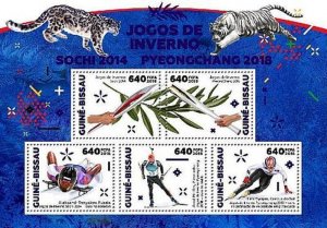 Guinea-Bissau - 2018 PyeongChang Olympics - 5 Stamp Sheet - GB18110a