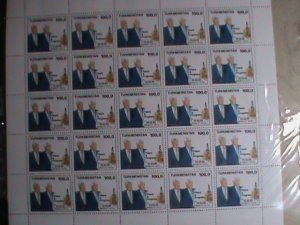 TURKMENISTAN-1993-SC#32  PRESIDENT BILL CLINTON & NIYAZOV MNH FULL SHEET. VF