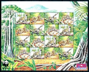 [94547] Malaysia 1995 Wild Life Leopard WWF Sheet MNH