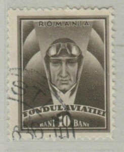 1936 Romania Postal Tax Fondul Aviatiei Aviator 10L Used A18P27F790-