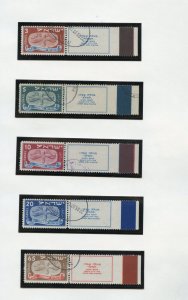 ISRAEL 1948 HOLIDAYS SCOTT#10/14 WITH COLOR TABS COMPLETE SET USED