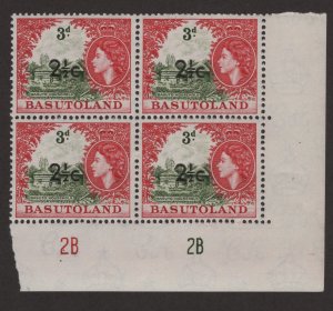 Mint Never Hinged SC64 SG61a 2 1/2c on 3d T1 Block of 4 Bottom Right with Plate