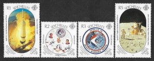 SD)1989 SEYCHELLES COMPLETE SPACE SERIES, 20TH ANNIVERSARY OF MAN'S ARRIVA