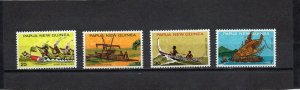 PAPUA NEW GUINEA 1975 BOATS SET OF 4 STAMPS MNH