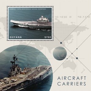 Guyana - 2013 - Aircraft Carriers - Souvenir Stamps Sheet - MNH