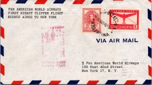 Argentina FFC 1946 - PAN AM Airways - Buenos Aires to New York - F35736