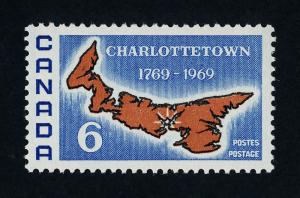Canada 499 MNH Charlottetown Bicentennial, Map